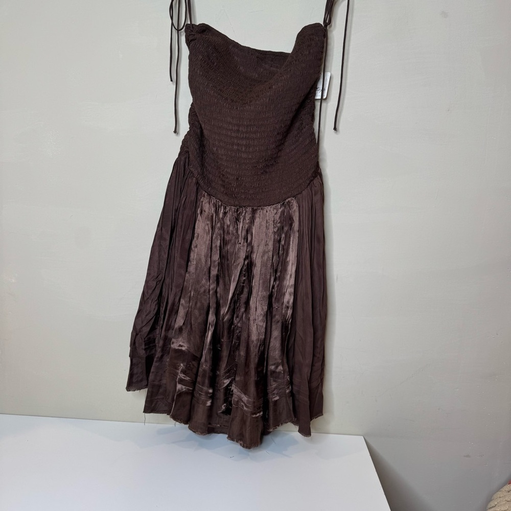 Free People Brown Fp One Maya Convertible Midi Skirt size large - Picture 7 of 16
